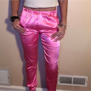 Pink Satin Pants Festival Vibes